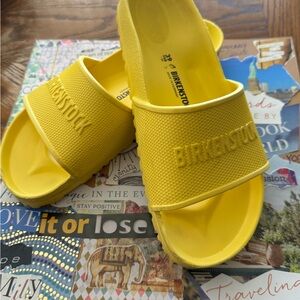Birkenstock women’s Yellow Slides